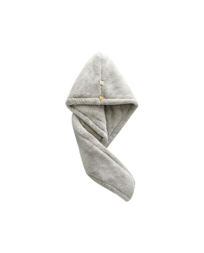 Super Absorbent Coral Fleece Hair Towel - Quick-Dry Microfiber Bath Towel Cap