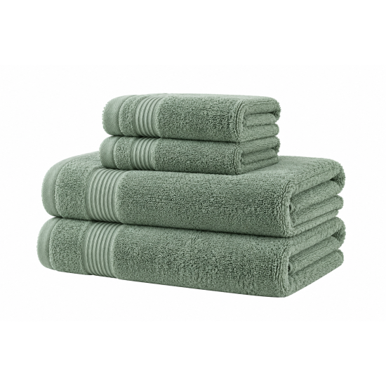 Antibacterial Cotton Towel Set for Face and Bath, Super Absorbent and Lint-Free