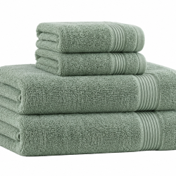Antibacterial Cotton Towel Set for Face and Bath, Super Absorbent and Lint-Free