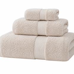 Premium Cotton Bath Towel Set - Super Absorbent, Quick Dry, Antibacterial Long Staple Cotton